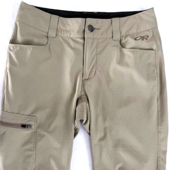 Outdoor Research Women's Straight Leg Hiking Pants in Tan/Khaki - Picture 4 of 7